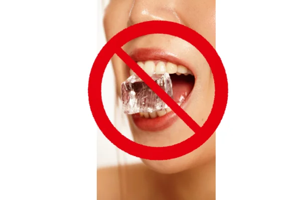 chewing ice